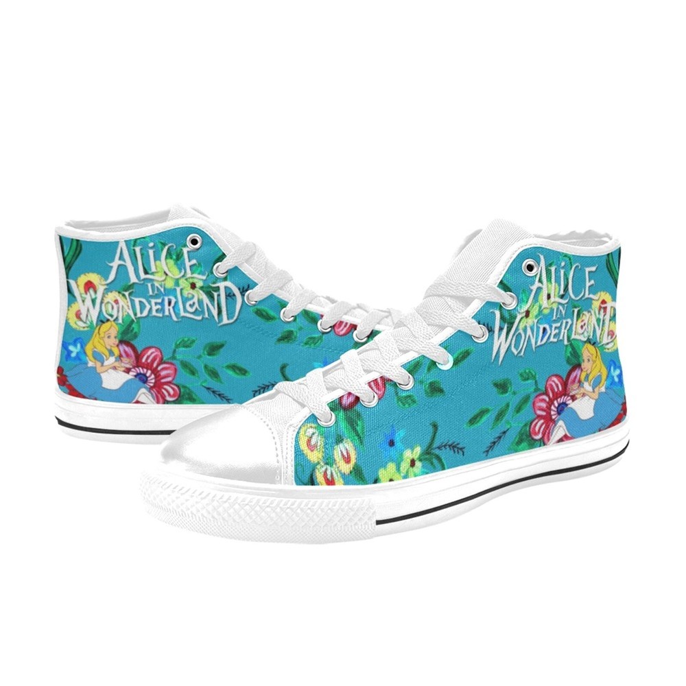 Alice in Wonderland Custom High Top Canvas Sneaker Shoes For Kids