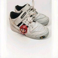 Adidas Forum Low White Black Mario Brothers Nintendo Logo On The Side Size 11C