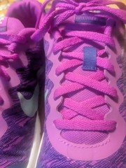 Nike Flex Experience 4 Print GS Youth 7Y Purple/White/Pink Blast athletic shoes