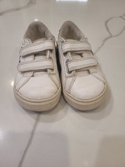 Veja kids esplar touch strap sneakers white with red and navy accents size 25