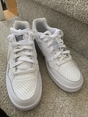 NIKE Son Of Force Shoes Sneakers Triple White 615153-109 size 7Y New