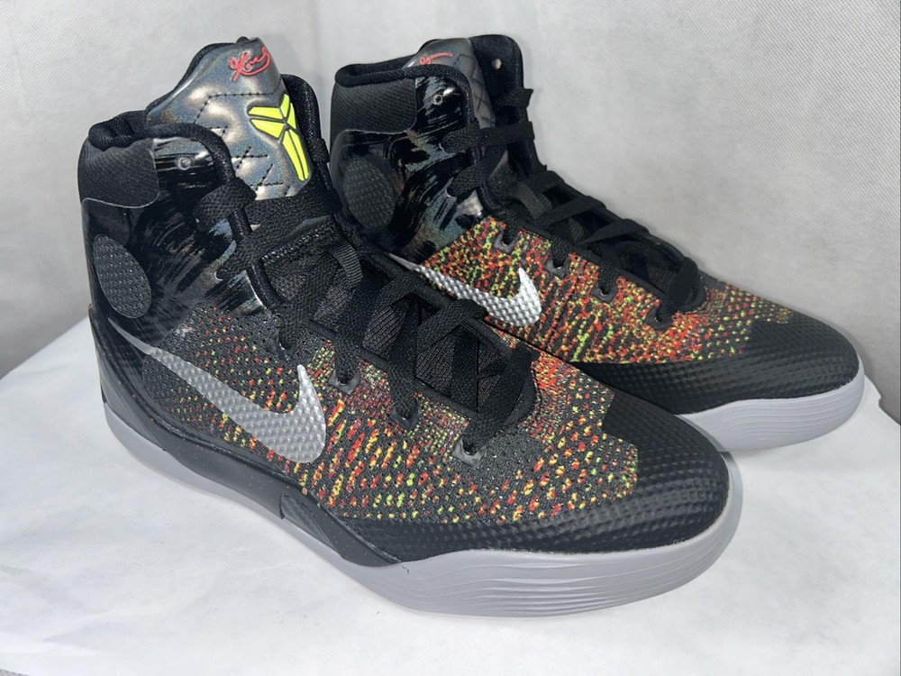 Kobe IX Elite (GS) Multi Size Black/Metallic Silver HJ9446-001 Fast Shipping 7Y