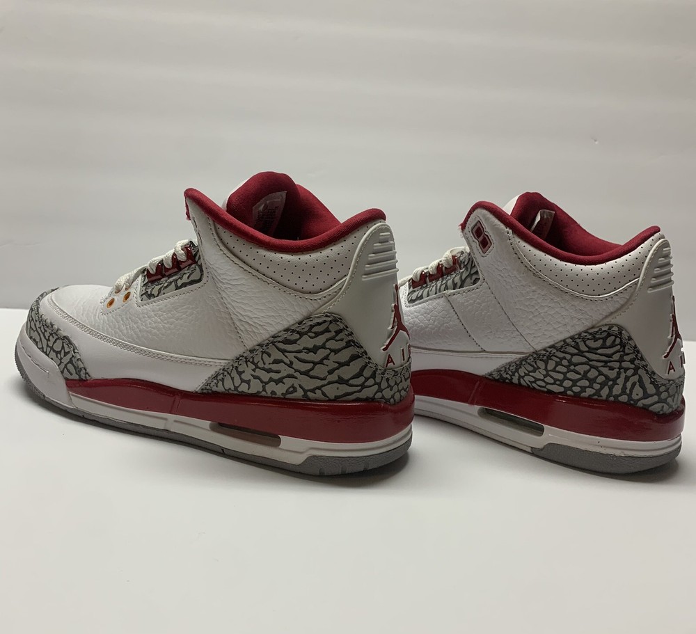Nike Air Jordan Retro 3 Dunks Cardinal Red w/ Grey Elephant Overlays W7 Y6