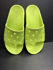 Crocs Kid’s Classic Slide Sandals Limeade Green J2 Waterproof Outdoor Swim Shoes
