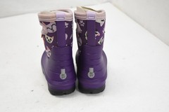 Bogs Boots Kids Size 8 Purple Neo-Classic Kitty Cat Print Insulated Snow