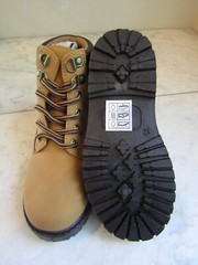 NIB FabKids Lumber Boot Bone Brown Chunky Sole Children’s Shoes Size 12