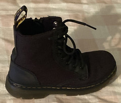 Dr. Martens Youth Combs Canvas/Leather Boot Sz 13 Black