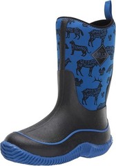 MUCK Kid’s KBH-2ANM HALE Boots, Black/Blue, Size US 10 M Little Kid