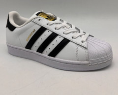 adidas Superstar J White w/ Black Shell Toe Kids Sneakers C77154