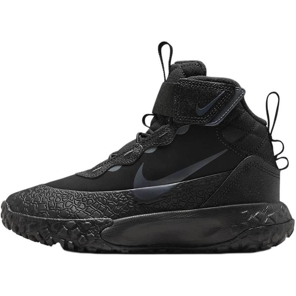 Nike Slip Resistant Abrasion Resistant Kids Boots Black Gray Children FV4174-001