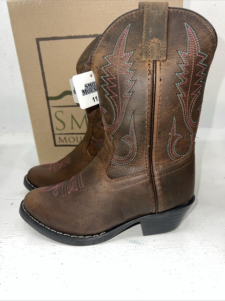 New Children’s Brown Smoky Mountain Cowboy Boots.3531C 11.5 11 1/2. 24-118