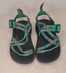 Chaco Z/1 EcoTread Sandals Children’s Green Orange Purple Chevron Pattern Kids