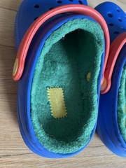 Crocs Classic Lined Clogs Shoes Kids Blue Blue/Green/Orange Size C12