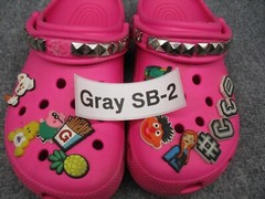 Crocs Classic Clogs Pink Junior 6 Comfort Rubber Shoe Waterproof Jibbetz Girls 6
