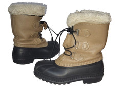 Sorel Youth Size 2 Duck Boots Insulated Winter Draw String Snow Shoe