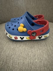 Disney Parks Mickey Mouse Blue Crocs Toddler Boys Size 6/7