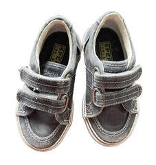 Sperry Top-Sider Halyard H&L Canvas Shoe Hook Loop Khaki Toddler Size 7M