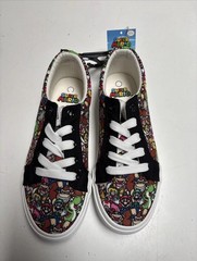 Nintendo Super Mario Brothers Sneakers Youth Size 4 Lace Up Canvas Shoes