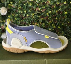 Keen Knotch River Open Toe Sandals Size 5 Youth Heather Blue Yellow 1026158 NIB