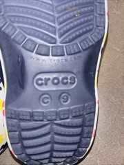 Crocs Mickey Mouse Kids Size 9 Navy Blue Disney Clogs Jibbitz Charms Shoes C 9