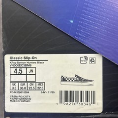 Size 4.5 – KPop Demon Hunters – Derpy Tiger VANS Shoes Brand New In Box