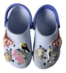 Bluey x Crocs Classic Clog Light Blue w/ 5 Jibbitz Sz c8