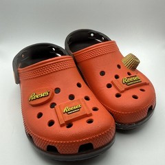 Crocs Reese’s Classic Clog K Sandals, Orange/Brown, 12 C US Unisex Kids, Candy