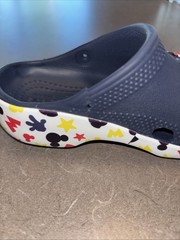 Crocs Mickey Mouse Kids Size 9 Navy Blue Disney Clogs Jibbitz Charms Shoes C 9