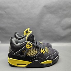 Jordan Air Jordan 4 Retro Thunder Shoes Youth Size 4.5Y Black Yellow 408452-017