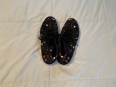 Under Armour Kickit 2 Paint Splatter Youth Athletic Shoes 4.5 Y Mid Black Pink