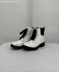Justice little girl White And Black Big girl lug boots Boot Girls 2