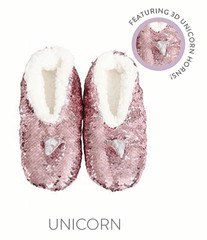 ~❤️~SPLOSHIES Kids Fluffy Foot Pals Unicorn Girls Pink Birthday Gift Slippers