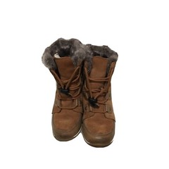Sorel Tan Leather Fur Boots Size 4