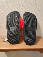 Disney Junior Mickey Mouse Red Black Slide Sandals Slip On Elastic Size L 9/10