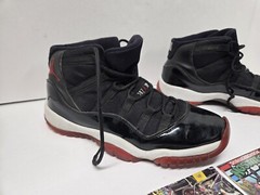 Air Jordan 11 Retro Bred 2012 Black Varsity Red White Sz-6.5y 378038-010