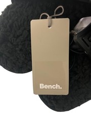 Bench Juniors Kid’s Black Puffer Slippers Sherpa Quilted Slide FiberFill (S03)
