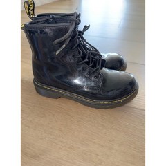 Dr Martens Patent Zip Leather Boots Black – KIDS 2 combat moto tendy Streetwear