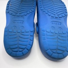 Crocs Classic Clogs Blue Kids Size J3 Minecraft Pizza Jibbitz Charms Shoes