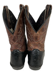 Dan Post Boot Co Child’s 12.5 D Black & Brown Square Toe Western Cowboy Boots