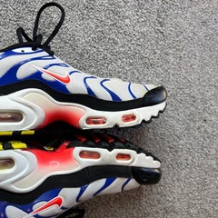 Nike Air Max Plus TN GS Athletic Sneakers Kids 5Y White game royal trainers