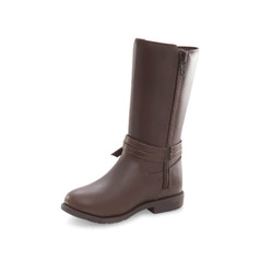 Stride Rite Unisex Kids SR JESS Boot BROWN,Size 7M, Casual, Zipper,Superior Grip