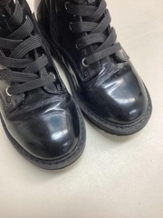 Thereabouts Boots Kids Size 13 Black Combat Ankle Lace Up Zip Patent Fall