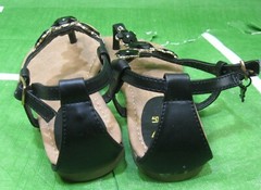 new Summer Black Rhinestone Back Strap Cute Shoes Sandals GIRL Size 2