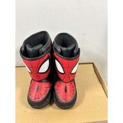 Marvel Spider-Man Winter Boots Size 7 Red Black Web Superhero Kids