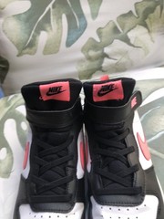 Nike Size 3 Court Borough Mid 2 White Black Pink CD7782-005 Basketball Shoes