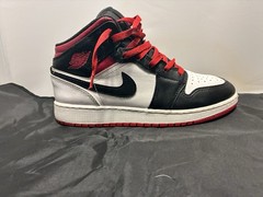 Jordan Air Jordan 1 Mid Top Leather Colorblock Lace-Up Sneaker 5.5Y