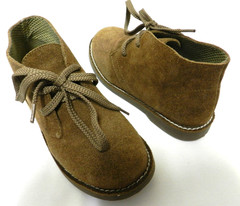 Crewcuts J. Crew Calvert Boys Suede ankle lace up boots booties brown Size Sz 2