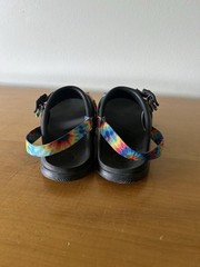 Chaco Chillos Sport Dark Rainbow Tie Dye Big Kids Sandals Sz 4 Ankle Strap Black