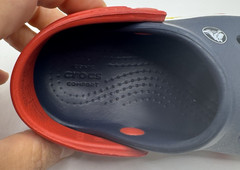 Crocs Disney Kids Fun Lab Mickey Mouse Clog Child Sz 6 Navy w/White Red Yellow