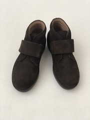 KIDS Boots – Derby with Touch Fastener in Brown Velvet Size 13 US Children